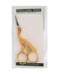 Stork Scissors Gold Plated