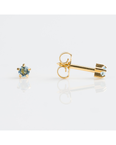 Studex-Regular Gold Plated Tiffany March Aquamarine R103Y-12 Pack