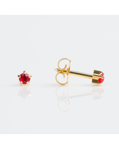 Studex-  Regular Gold Plated Tiffany July Ruby R107Y-12 Pack